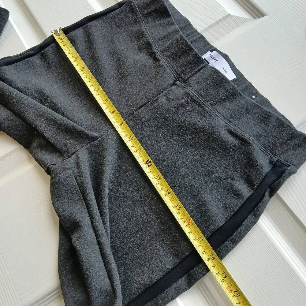 Old Navy Side Stripe Stevie Skinny Ankle Pants L heather grey hidden ankle zip - Picture 9 of 13